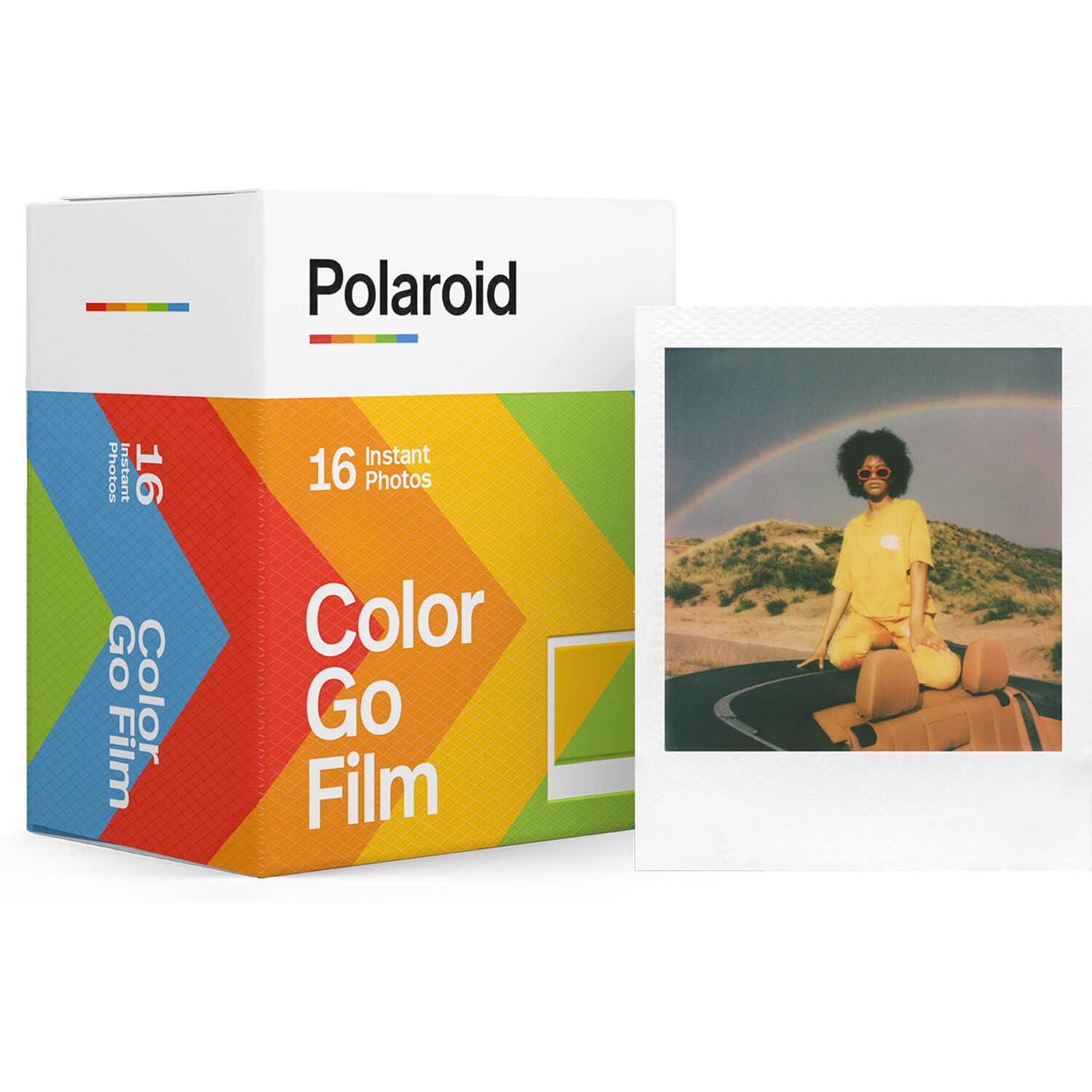 Bundle of Polaroid GO Instant Color Film for The Polaroid GO Camera - 2 Double Packs with Cloth (32 Photos)
