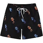 SNOW DREAMS Mens Swimming Trunks 5 inch Swim Shorts Qucik Dry Bathing Suits Lightweight