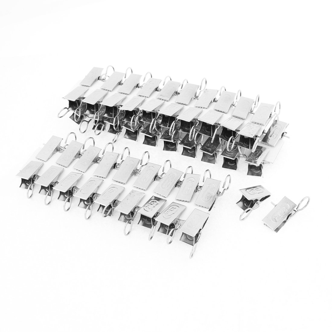 Sourcingmap Home Window Shower Drapery Curtain Rod Hook Clips Clamps 60pcs
