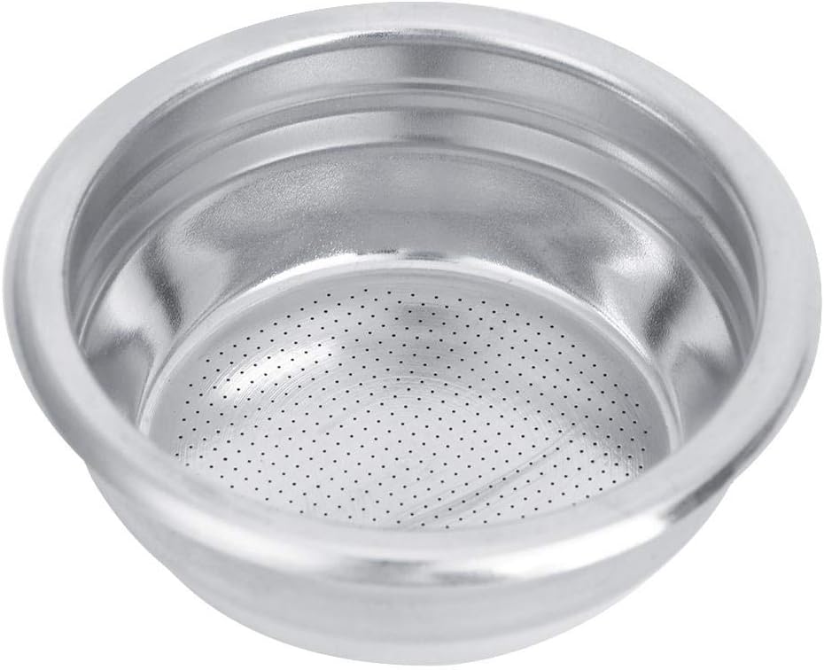 Filter Basket, 58mm Porous Reusable Coffee Filter Bowl Basket Semi-Automatic Coffee Machine Bottomless Handle Filter(Double)