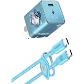UGREEN Nexode Air 65W USB C Charger Honkai: Star Rail Edition, Glacier Blue | AVS Fast Charging for iPhone 18 Pro Max, Mini Size (1.22 &times; 1.30 &times; 1.59 in), for MacBook, iPhone 18/17, Galaxy S26/S25, Pixel