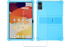 BMPNLSZ TPU Cover for Lenovo Idea Tab Plus + HD Tempered Glass, Silicone Shell Bumper Protective Back Case - 9 Hardness Anti-