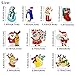 QTL Christmas Embroidered Iron on Patches for Clothes Backpacks Craft DIY Accessory (10PCS/Set)