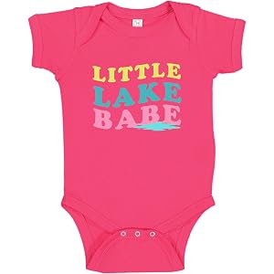 Little Lake Babe Summer Cute Baby Bodysuit One Piece or Toddler T-Shirt Water Boat Swim Themed Gift