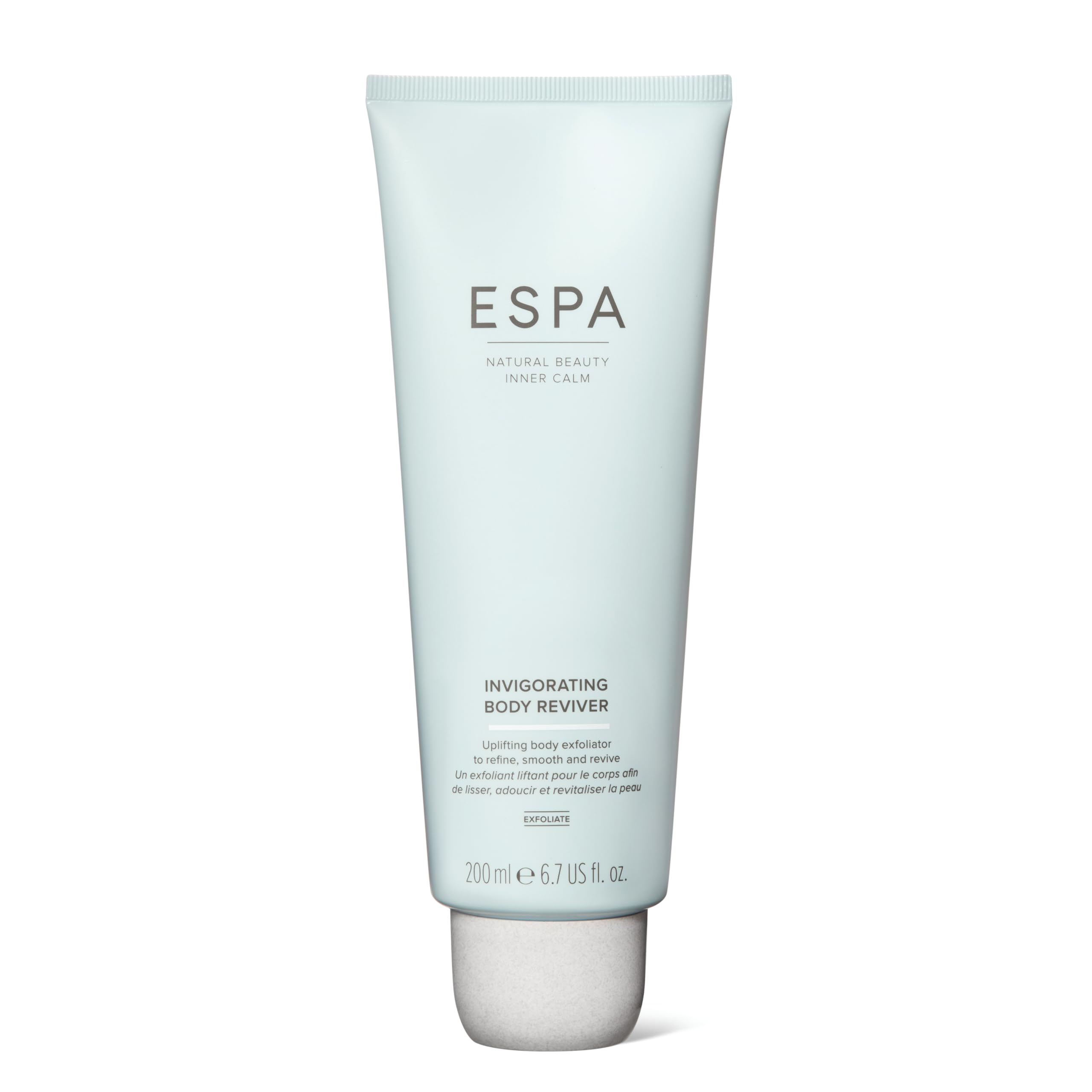 ESPA | Invigorating Body Reviver | 200ml | Naturally Foaming Exfoliator | Sweeps Away Dull, Dry Cells | Bora Bora Sand & Coconut | Vegan Friendly | For All Skin Types | 100% Natural Fragrance