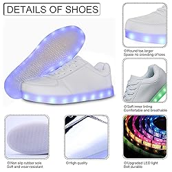 YuanRoad Unisex LED Shoes Light Up Shoes for Women