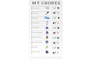 RYDOWENNA Chore Chart for Adults Planning Boards, Portable To Do List RV Memo Checklist Board for Multiple Kids Detachable Plastic DIY Message Home Travel Planning Reminder Chart