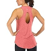 ICTIVE Yoga Tops for Women Loose Fit Workout Tank Tops for Women Backless Sleeveless Keyhole Open Back Muscle Tank