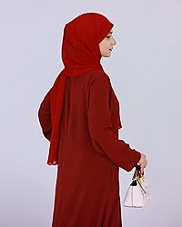 Zofocy Solid Color Women Abaya Modest Muslim Prayer
