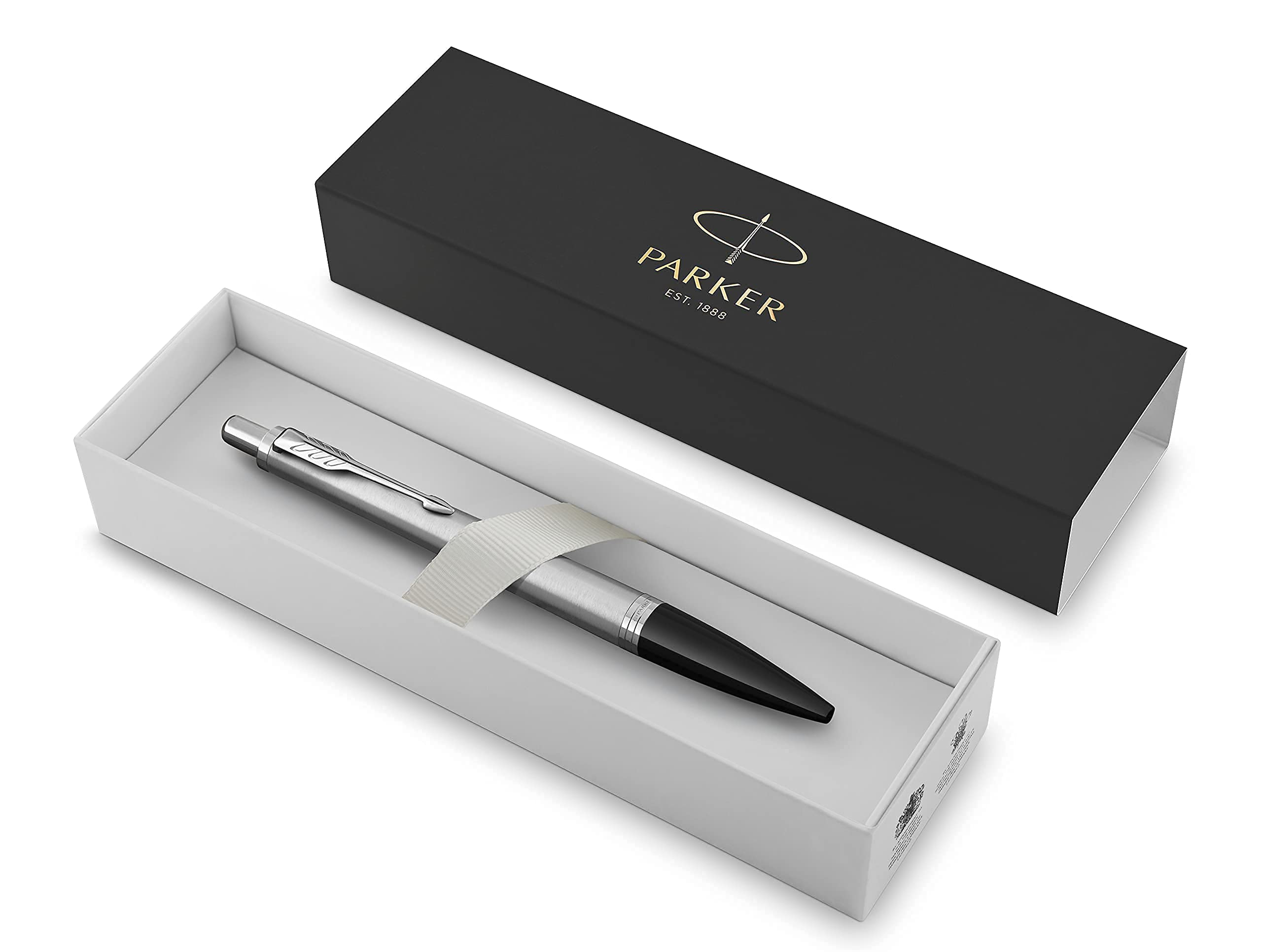 Parker Urban Premium Ballpoint Pen - Brushed Metal Metro Metallic - Blue Ink Refill - Gift Boxed