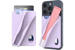 DOB SECHS Silicone Adhesive Card Wallet with Lipgloss Holder Stick-on Cell Phone Back, Compatible with Summer Friday, LANEIGE