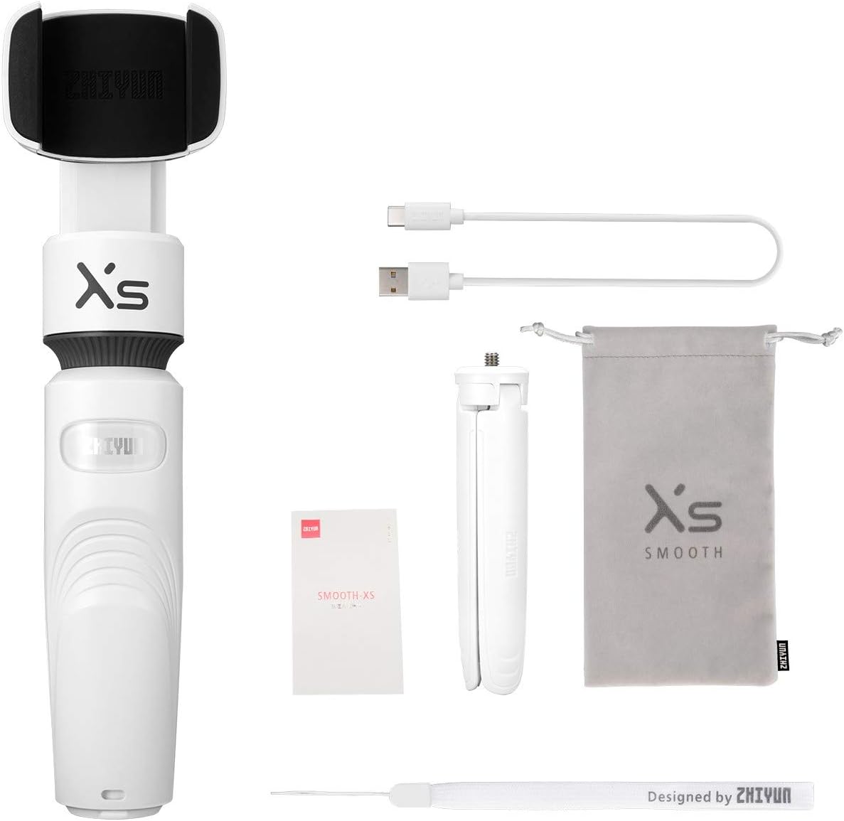 ZHIYUN Smooth XS Handheld Gimbal Stabilizer for iPhone Android Smartphone, Foldable Selfie Stick Tripod with 26cm Extensional Stick, Slide Design, w/Case, Vlog YouTube Live Video Record : Camera & Photo