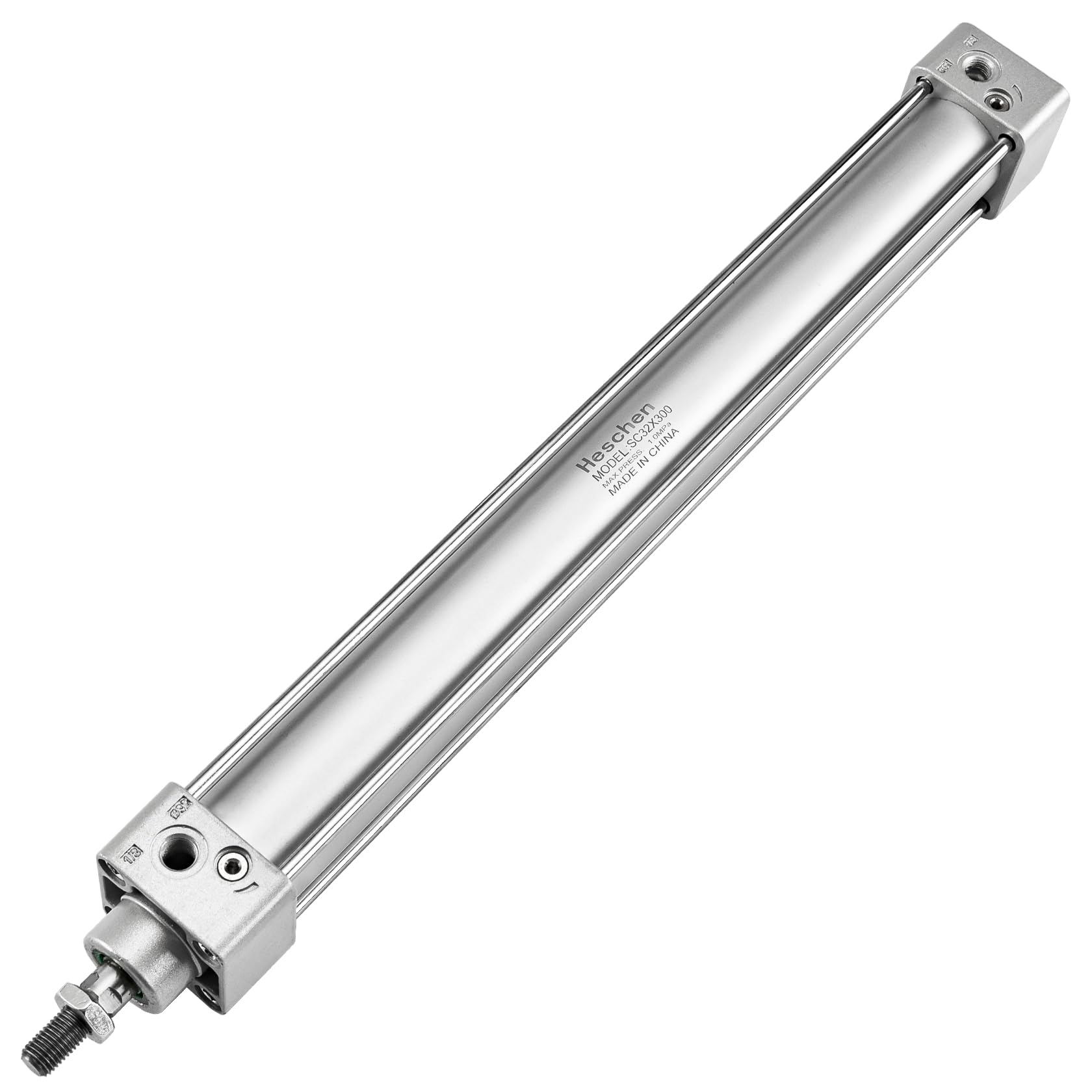 Heschen Pneumatic Standard Cylinder, SC 32-300, PT1/8 Port, 32mm Bore, 300mm Stroke, Single Rod Double Action