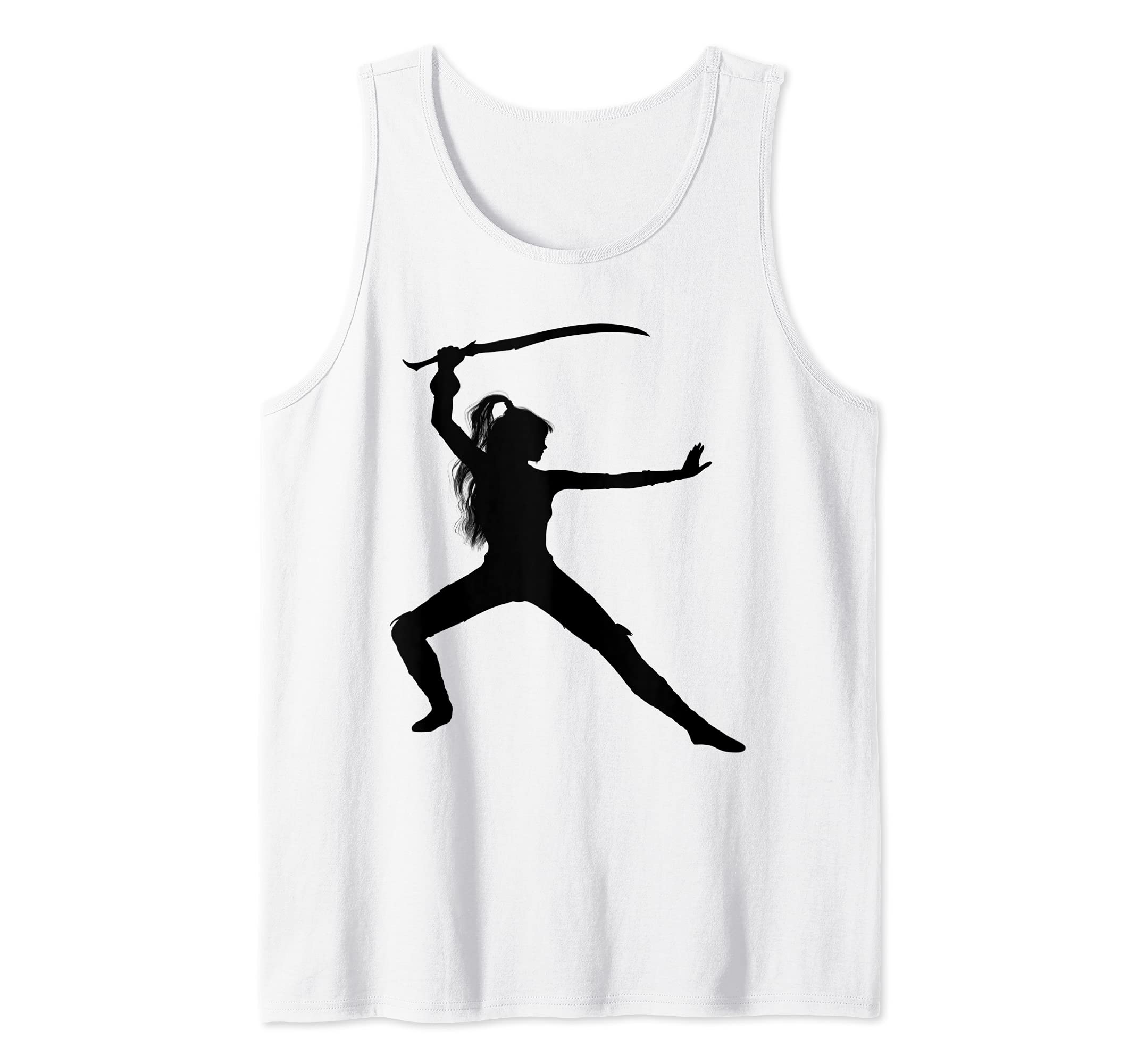 Swordswoman Lady Sword Fighter Tank Top