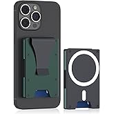 Hsypti for Magsafe Wallet, Slim Wallet for Men with Money Clip, Metal Card Holder with RFID Blocking, Minimalist Magnetic Phone Wallets Compatible with iPhone 17/16/15/14/13/12 Series