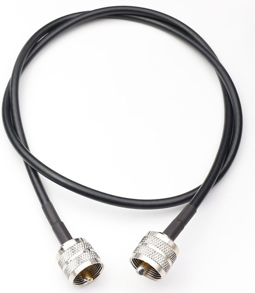 ANHAN UHF Male to Male Cable PL259 Male Coax Cable Low Loss CB Coax Cable for Ham Radio,CB Radio, VHF Radio, Amateur Radio, Antenna Analyzer, SWR Meter, WiFi Antenna Extension 1.83 Ft/55cm 1Pack