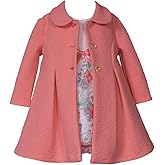 Bonnie Jean Girl's Spring Easter Dress and Coat Set for Baby, Toddler and Little Girls