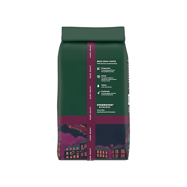 STARBUCKS GROUND COFFEE, DARK ROAST COFFEE, FRENCH ROAST, 100% ARABICA, 1 BAG (18 OZ)
