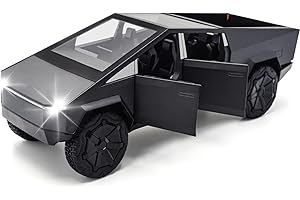 QETUPA Truck Toy Model: 1/32 Diecast Metal Toy Trucks with Lights and Sounds, Mini Vehicles Toys for Boys, Ages 3 and Up (Gray)