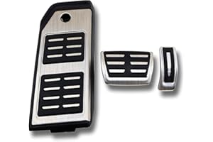 MYMOCCY Gas Accelerator Brake Footrest Pedal Cover Compatible for Audi Q7 Q8 2017-2024, Compatible for Porsche Cayenne 2020-2024, Compatible for Touareg 2019-2024 Accessories No Drill