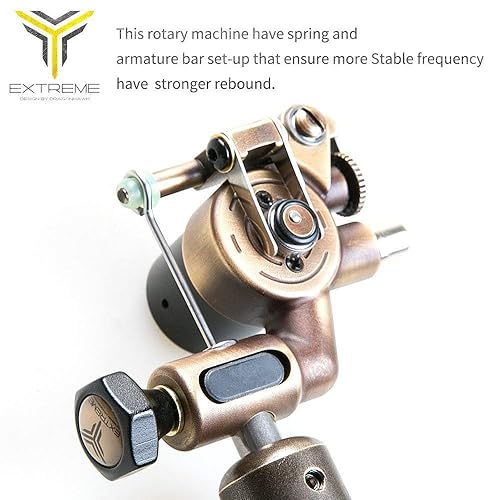 Dragonhawk Extreme X2 Rotary Tattoo Machine Brass Frame CNC