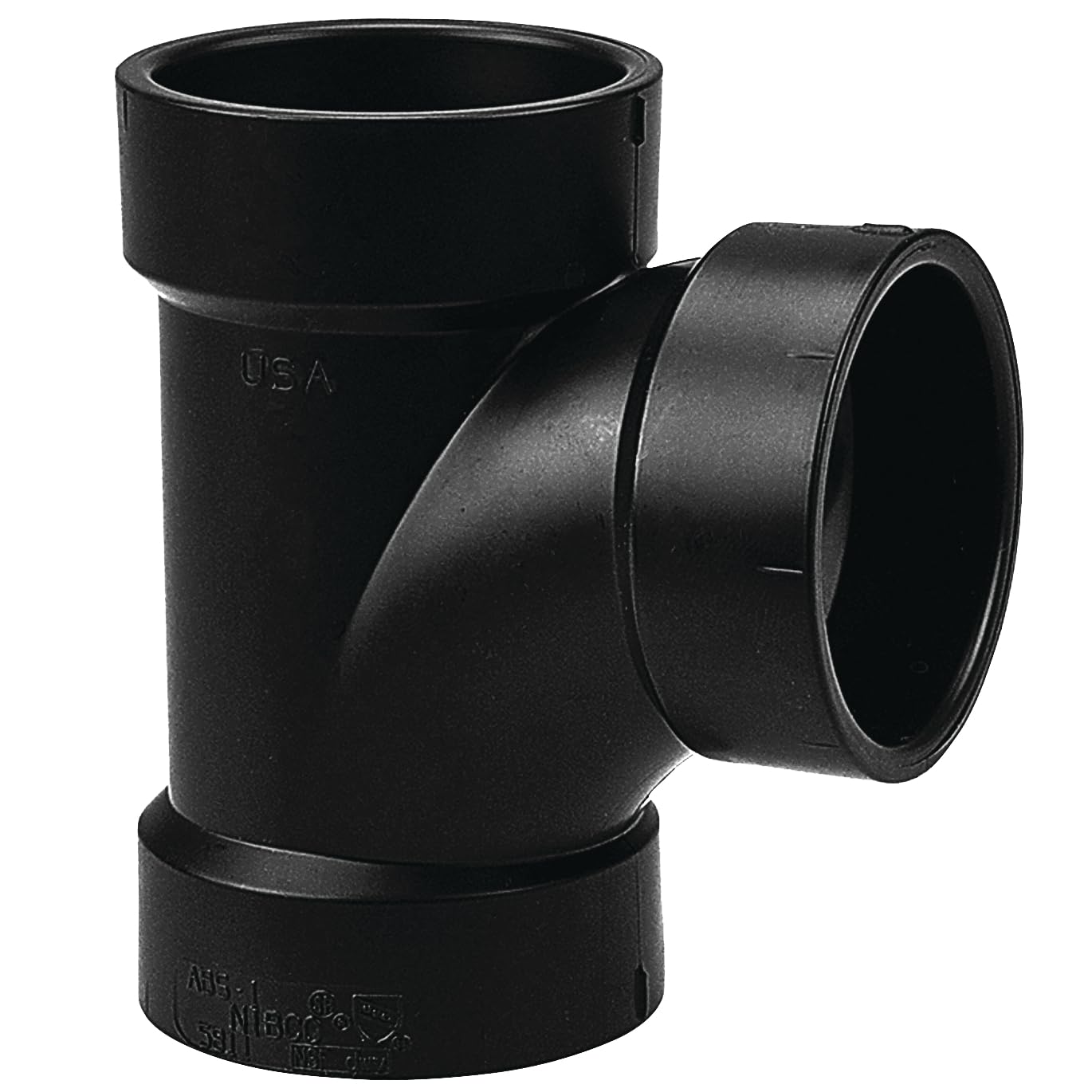 NIBCO 5811 Series ABS DWV Sanitary Pipe Fitting, Tee, 3" Hub