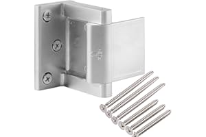 BAOWEIJD Hotel Security Door Lock with Stainless Steel Screws,Privacy Door Latch for in-Swinging Doors Extra High Home Door Security Lock(Silver-1 Pack)