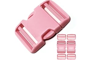 Buckles Strap 1 Inch: Webbing Straps 10 Yards, Side Release Plastic Buckle Adjustable 8 Pack, Tri-Glide Slide Clip 16 PCS