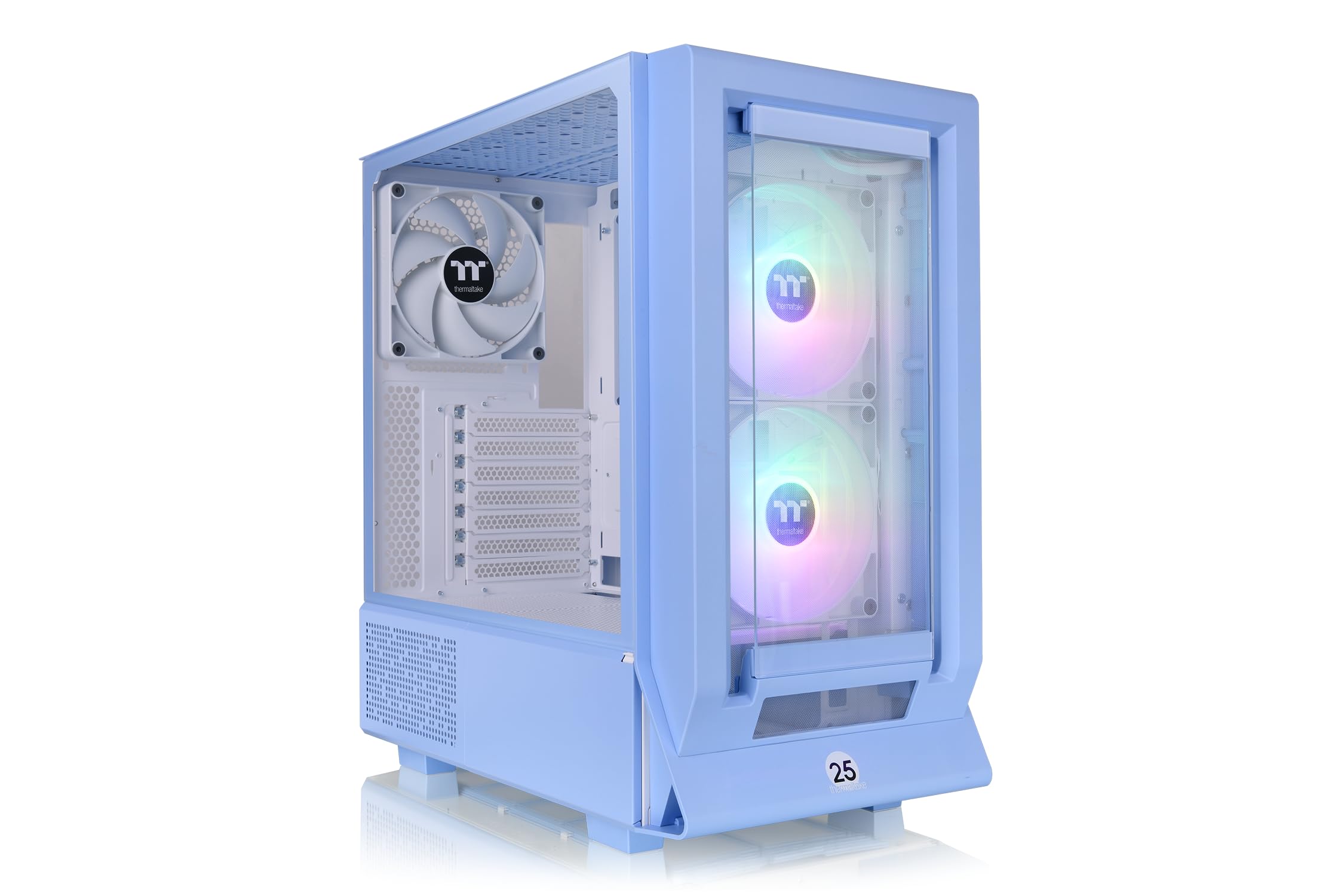 Thermaltake Ceres 350 MX | ATX Midi-Tower | 2 Frontpanels (Tempered Glass/Mesh) | Hidden-Connector Support | 2X 140mm ARGB | USB-C | leiser Airflow (Hydrangea Blue)
