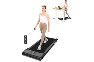 Lichico Walking Pad Under Desk Treadmill，Portable Small Treadmills for Home and Office，Super Quiet Brushless Motorized Walking Jogging Running Machine with Remote Control