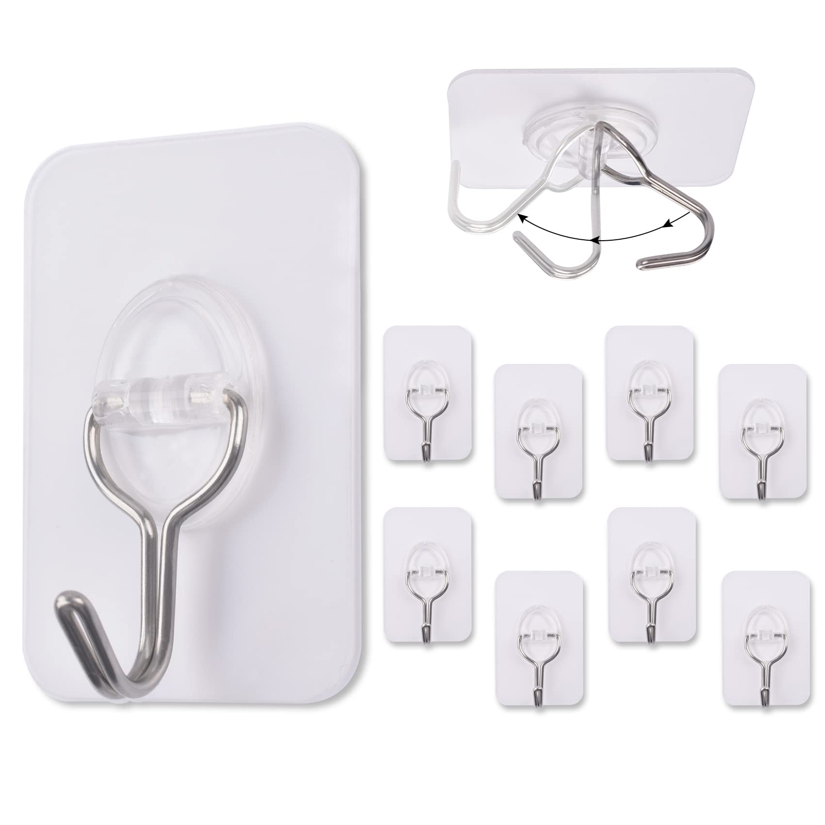 DIYJEP Stick on Hooks Heavy Duty
