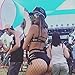 iHeartRaves Side Tie Lace Up High Waisted Rave Booty Shorts (Black, Small)