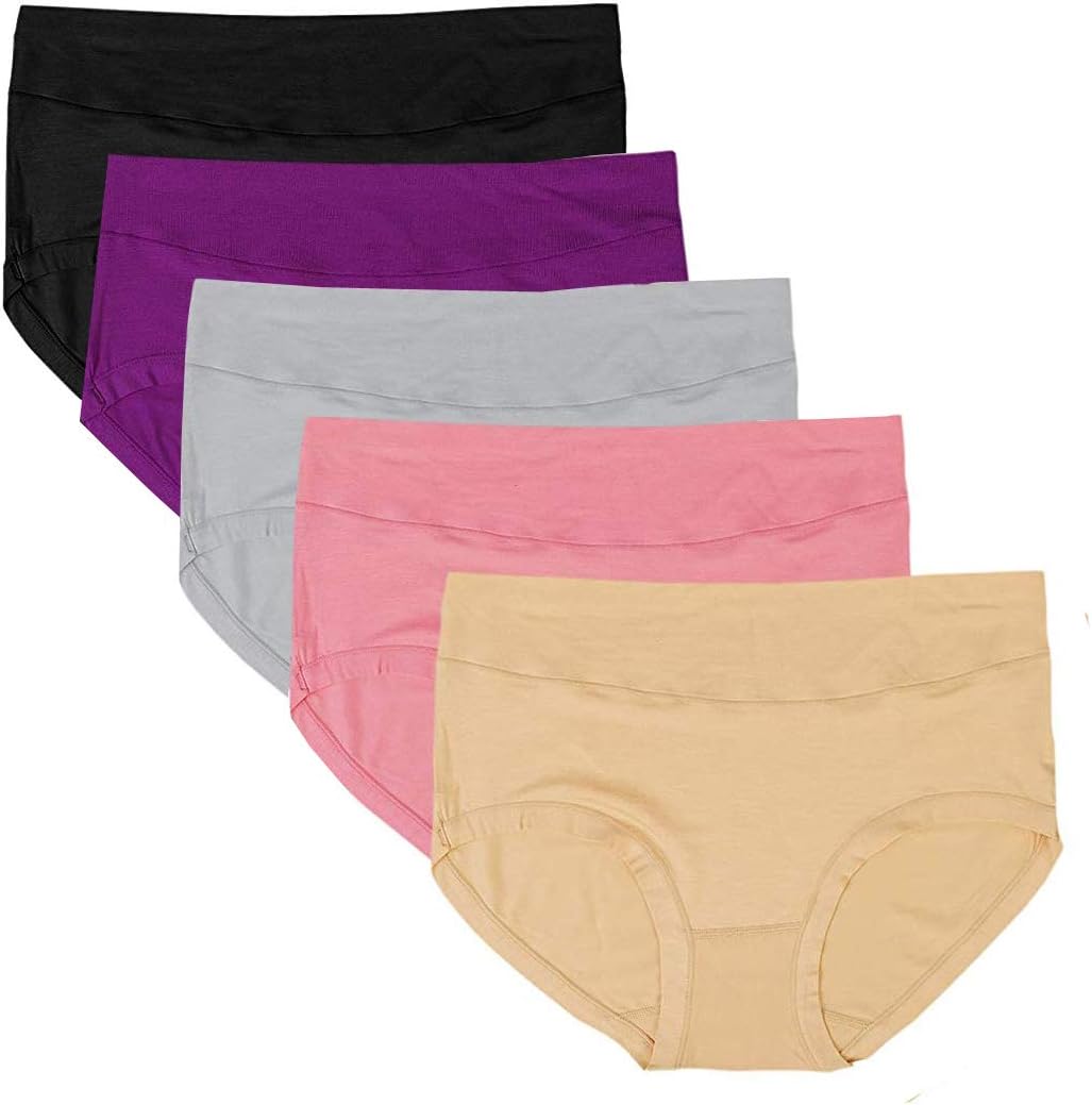 Lashapear Women's Underwear Super Soft Modal Bamboo Fiber Stretchy Briefs Panties Underpants