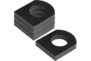 eoere 4 PCS Weld on Tab, D Shackle/Clevis Mounts Tie Down Bracket, Heavy Duty Steel, 3/8" Thick, 1-1/8" Hole