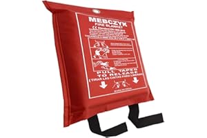 Fire Blanket Kitchen Emergency with Silicone Coating.MEBCZYK Fire Blanket for Home Ideal for Kitchen,Camping,Office,Student R