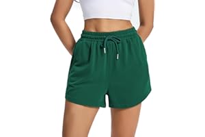 Auriviz Women's Sweat Shorts Comfy Lounge Running Shorts Gym Summer Casual High Waisted Athletic Shorts with Pockets