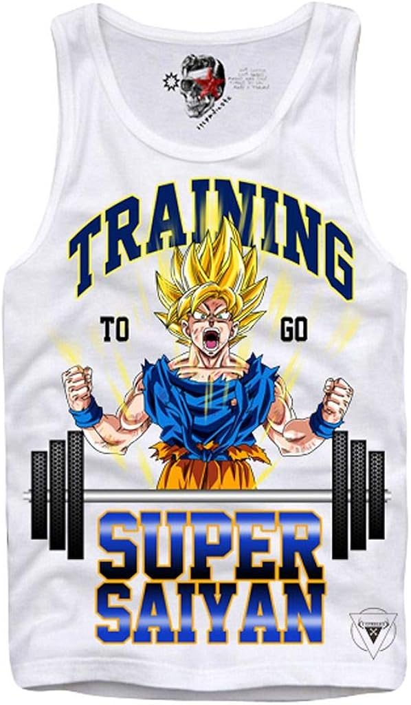 E1SYNDICATE TANK TOP SHIRT TRAINING GO SUPER SAIYAN DRAGONBALL GYM SON GOKU S/M/L/XL