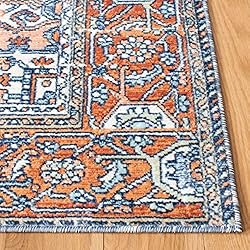 SAFAVIEH Aria Collection 2' x 8' Navy/Rust ARA580N