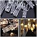 GreenClick 40 LED Photo Clips String Lights, Photo Clips Holder 7.2 Feet, Warm White, Battery Powered, 8 Modes Remote Bedroom Christmas Decoration for Hanging Photos Pictures Cards etc.
