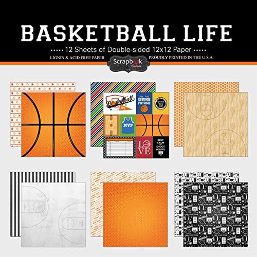 Scrapbook Customs Themed Paper Scrapbook Kit, Basketball Life
