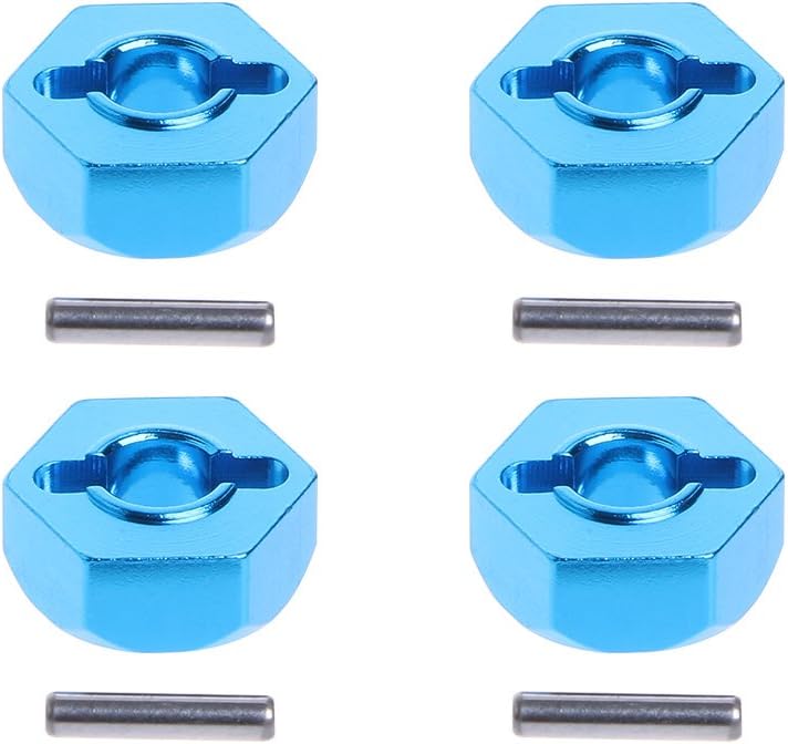 Kanstore Wheel Hex Nut 12MM Drive Hubs Upgrade Parts For HSP 1/10 94122 94123 94108 94107(Blue)