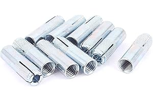 uxcell uxcell10 Pcs 40mm Long Metal M10 Threaded Expansion Bolt Sleeve Anchors Tool