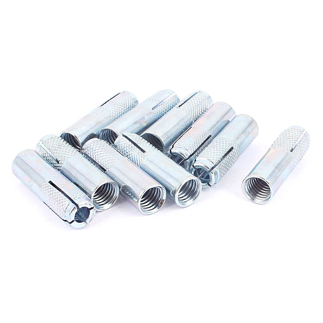 Sourcingmap 10 Pcs 40mm Long Metal M10 Threaded Expansion Bolt Sleeve Anchors Tool
