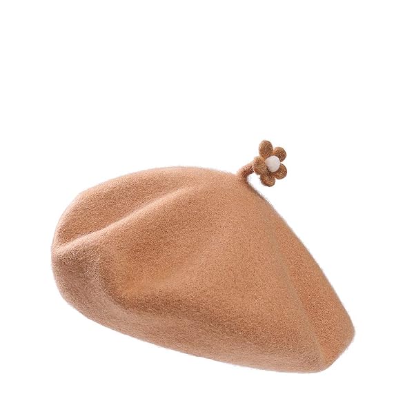 MINAKOLIFE Womens French Artist Solid 100% Wool Beret Hats  display picture 1