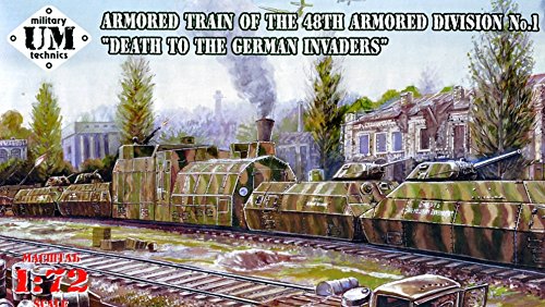 ARMORED TRAIN OF THE 48TH ARMORED DIVISION NO.1 "DEATH TO THE GERMAN INVADERS" 1/72 UNIMODEL UMT 672