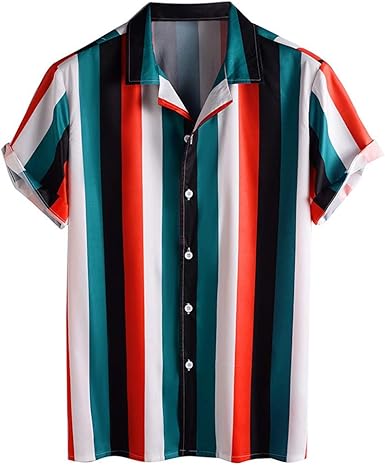 Camisa havaiana listrada Clearance