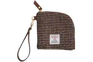 TAILORMAP Harris Tweed Wool Coin Purse Small Money Pouch With Zipper For Women Men handmade (No.3862)