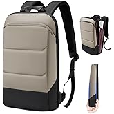 ZINZ Slim Laptop Backpack 17.3 Inch with Variable Capacity and USB Port, Anti Theft Business Backpack Water Resistant Travel Backpack for Men Women -Maroon