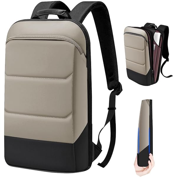 Computer backpack, business travel backpack. Hard shell and waterproof, equipped with USB charging port and password lock, with expandable capacity. Bring you a wonderful travel experience. (Black) : Electronics