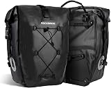 ROCKBROS Bike Pannier Bag 25L-32L 100% Waterproof Rear Rack Bag Black 2PCS